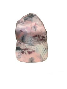 JUSTICE Pink Floral Satin Baseball Cap one size